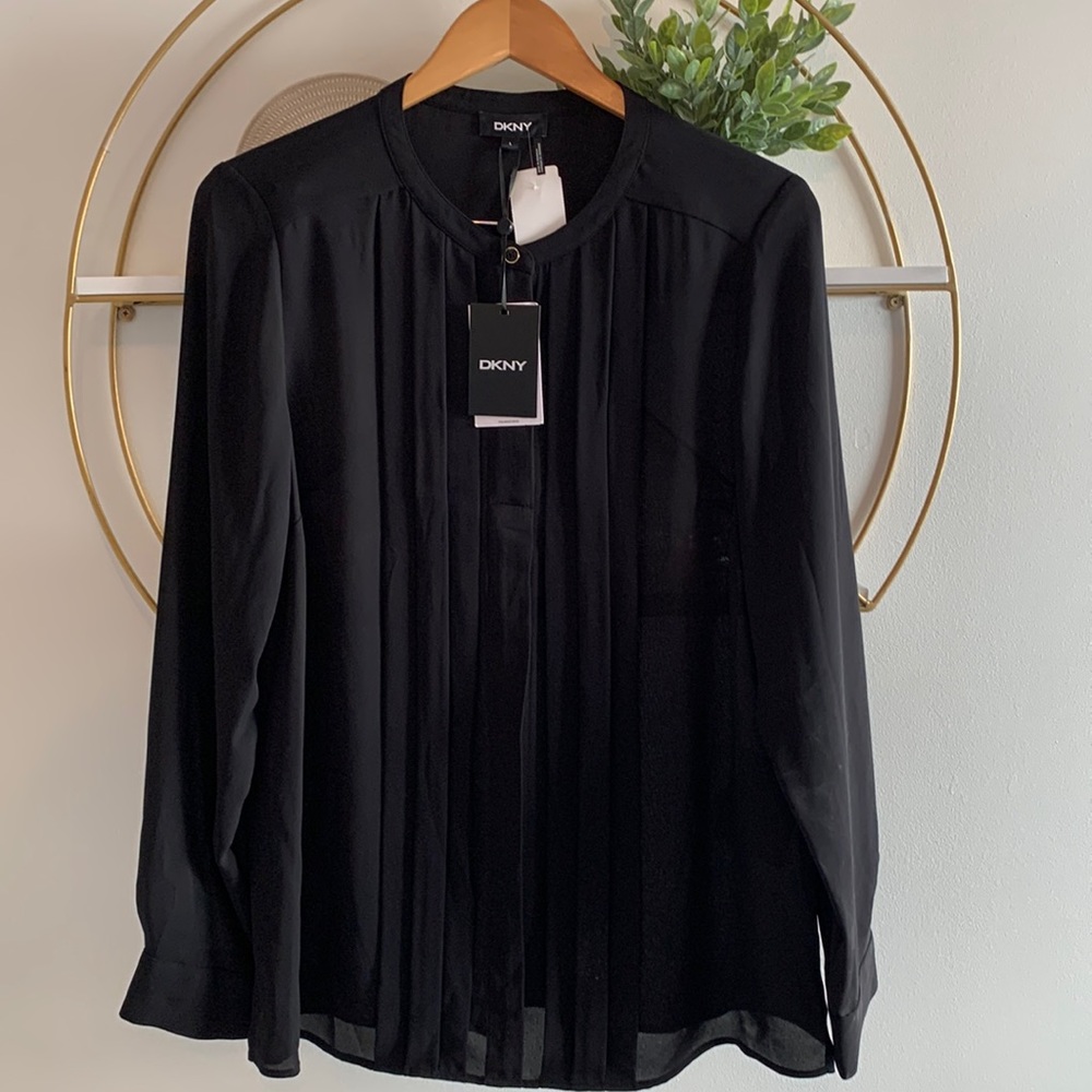 DKNY dressy blouse NEW - Picture 1 of 7